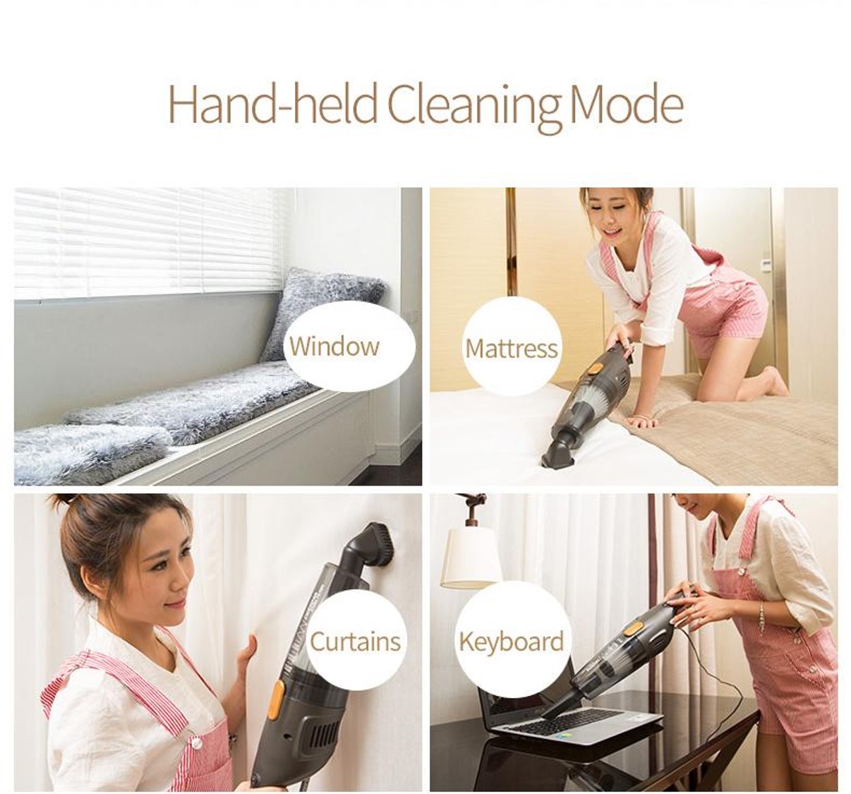 Deerma Portable Handheld Vacuum Cleaner DX115c Strong Suction Low Noise